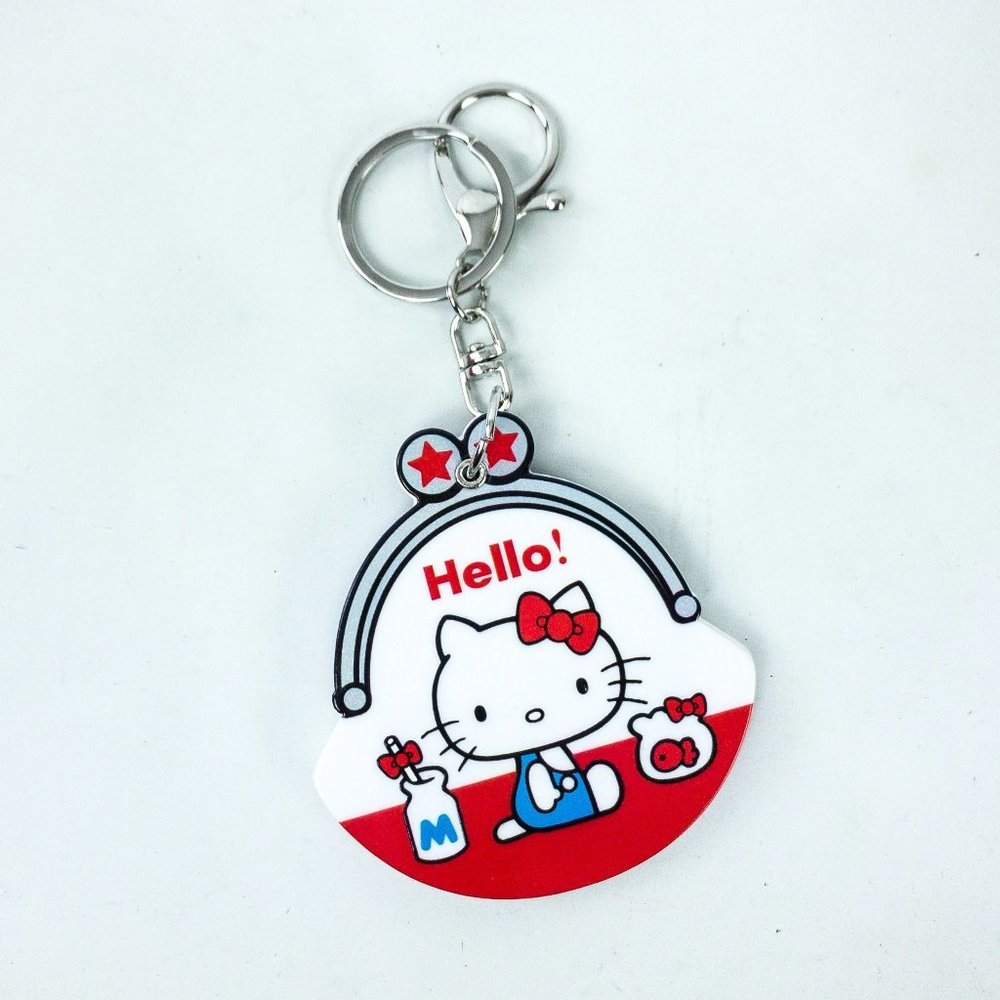 NWOT Sanrio Hello Kitty and Friends 45th Anniversary Swivel Mirror Keychain